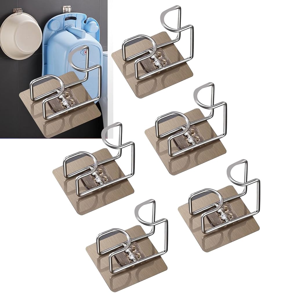 HASTHIP® 2Pcs Wash Basin Hooks, Adhesive Washbasin, Wall Mounted Washbasin Hanger, Metal Robe and Towel Hook, Multifunctional Basin Hanger Siding Hook for Kitchen Bathroom Toilet HASTHIP® 2Pcs Wash Basin Hooks, Adhesive Washbasin, Wall Mounted Washbasin Hanger, Metal Robe and Towel Hook, Multifunctional Basin Hanger Siding Hook for Kitchen Bathroom Toilet